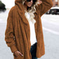Teddy Hooded Jacket with Pockets
