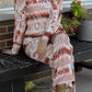 Geometric Top and Drawstring Pants Lounge Set