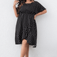 Aaliyah Isla Plus Size Polka Dot Flutter Sleeve Dress