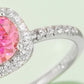 1 Carat Moissanite 925 Sterling Silver Halo Ring 💜