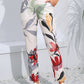 Floral Print Cropped Pants with Pockets