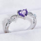 Women's Crystal Heart 925 Sterling Silver Ring