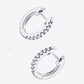 Moissanite 925 Sterling Silver Huggie Earrings Length 0.55" Carat 0.136