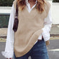 Zoe&Hannah Ribbed V-Neck Sleeveless Sweater Vest
