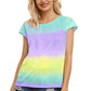 Tie Dye Round Neck Short Sleeve Tee