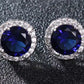Contrast 2 Carat Moissanite Platinum-Plated Stud Earrings