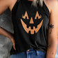 Round Neck Jack-O'-Lantern Graphic Tank Top