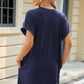 Round Neck Rolled Short Sleeve Tee Dress