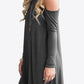 Women's Full Size Cold-Shoulder Long Sleeve Round Neck Dress