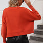 Round Neck Dropped Shoulder Pullover Sweater