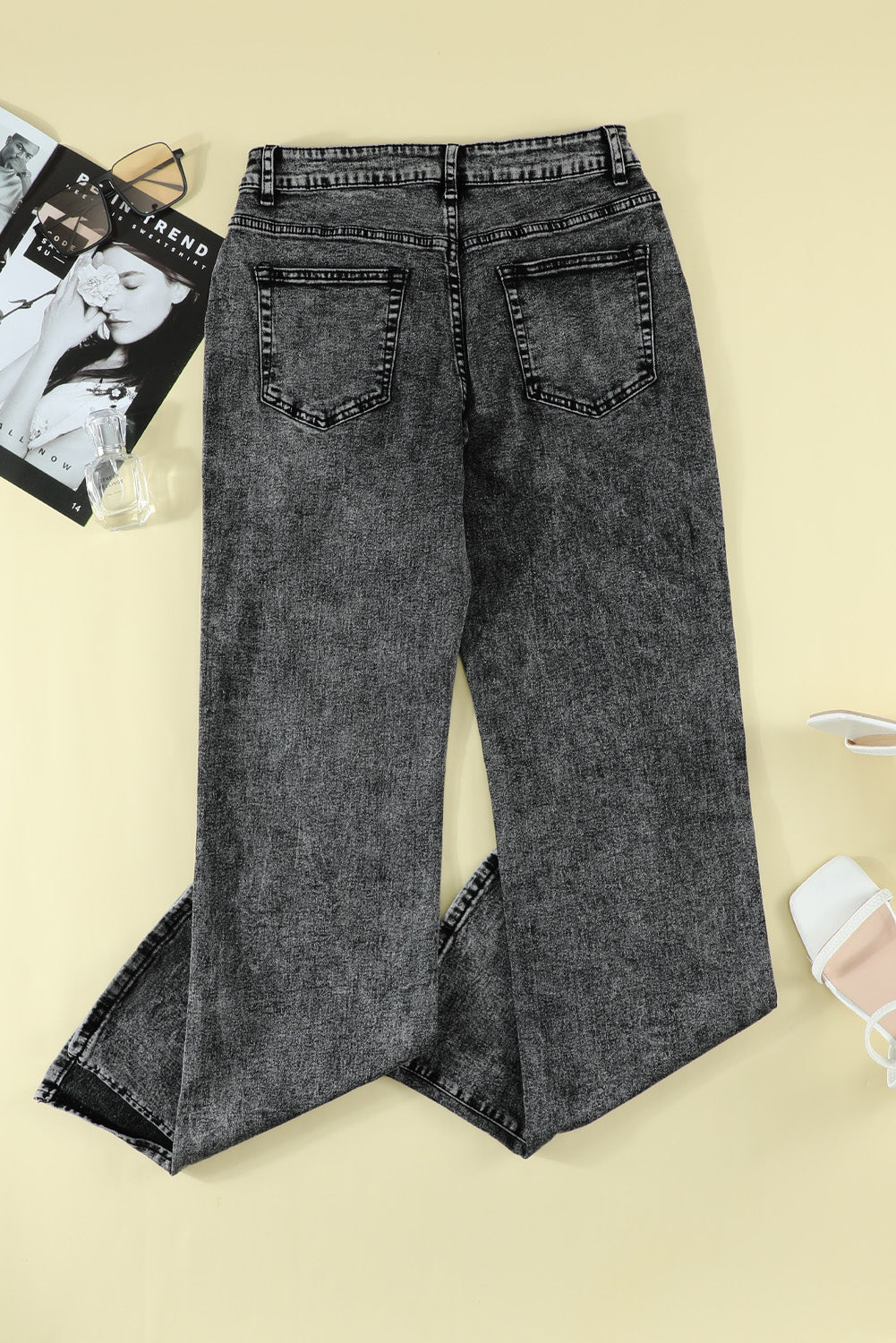 Women's Slit Flare Jeans