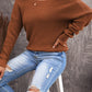 Woven Right Crisscross Back Waffle-Knit Sweater