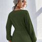 Notched Dropped Shoulder Knit Top
