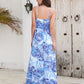 Printed Surplice Spaghetti Strap Dress