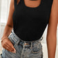 Amanda Black Cutout Sleeveless Top