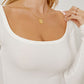 Square Neck Long Sleeve T-Shirt