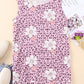 Women's Sarah Full Size Printed Side Slit Round Neck Tank