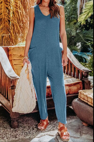 Double Take Full Size Sleeveless Straight Jumpsuit *