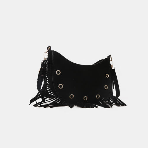 High-end Designer Fringe Detail Crossbody Bag