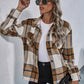 Plaid Button Down Collared Jacket