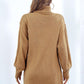 Openwork Turtleneck Long Sleeve Sweater Dress