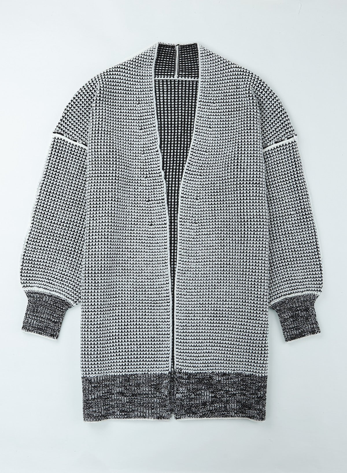 Women's Heathered Open Front Longline Cardigan