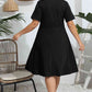 Plus Size Round Neck Openwork Dress