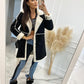 CoatsGallor Lapel Collar Exposed Seam Buttoned Coat