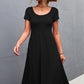 Women's Scoop Neck Short Sleeve Dress