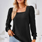 Square Neck Puff Sleeve T-Shirt