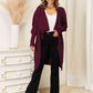 Long Sleeve Open Front Longline Cardigan