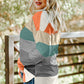 Plus Size Striped Slit Long Sleeve T-Shirt
