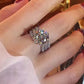 3 Carat Moissanite Three-Layer Ring