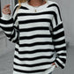Striped Dropped Shoulder Sweater
