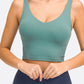 Deep V-Neck Crop Sports Bra in Assorted Colors