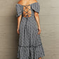 IconicDream Floral Lace-Up Off-Shoulder Midi Dress