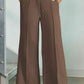 Drawstring Wide Leg Pants with Pockets
