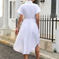 Tied Button Up Shirt Dress