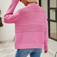 Malibu Dreams Round Neck Openwork Long Sleeve Pullover Sweater