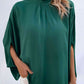 Tie Back Mock Neck Blouse