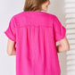 Zenana Full Size Raw Hem Short Sleeve Top - Brand Zenana