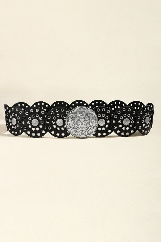 BeyondBeautiful Vintage PU Leather Wide Belt