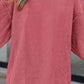 Ribbed Round Neck Drop Shoulder Sweatshirt