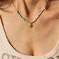 Turquoise Beaded 18K Gold-Plated Sun Shape Pendant Necklace