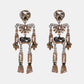 Skeleton Shape Glass Stone Dangle Earrings
