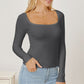 Square Neck Long Sleeve T-Shirt