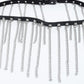Silver One Size Fringed Chain PU Leather Belt
