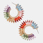 Zinc Alloy Acrylic C-Hoop Earrings