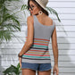 NotSoBasic Striped V-Neck Knit Tank
