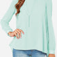 Full Size Round Neck Back Pleated Blouse